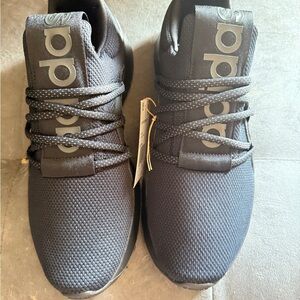 Men’s Adidas Black Sneakers with Mesh Fabric and Unique Lacing